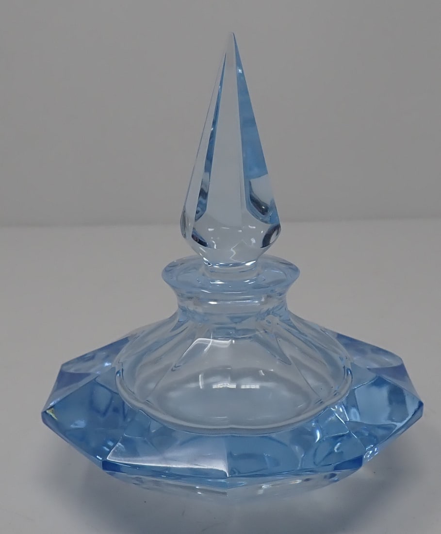 Perfume Bottle: Apprx 4" in diameter and 4 5/8" tall. Shipping available