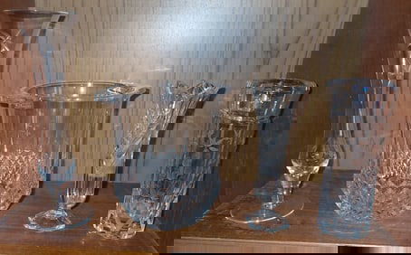 Crystal Vases & Ice Bucket