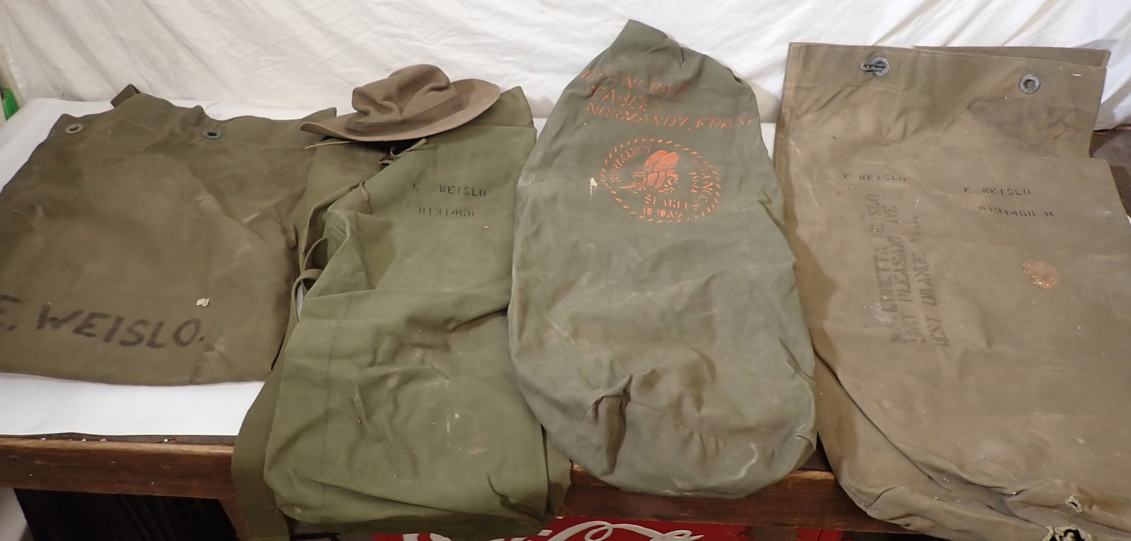 Military Hat Duffle Bags incl Seabees: Shipping available
