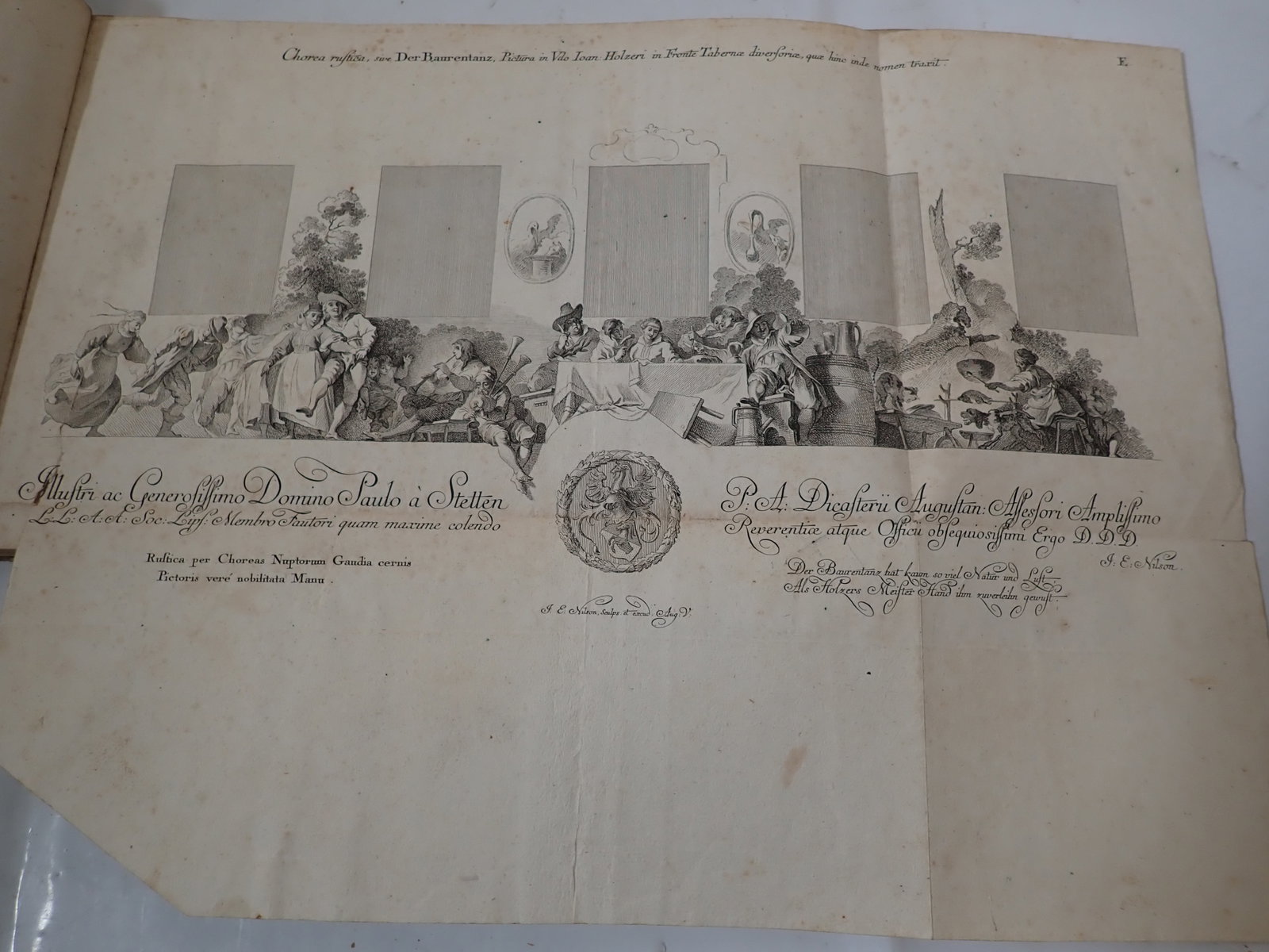 Book with Etchings: Book is approx 9 1/8" x 14 3/4". Shipping available