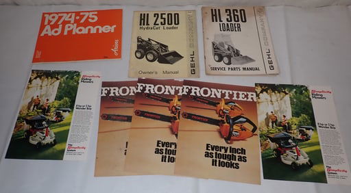 Gehl Hydracat Manuals Frontier Chainsaw Brochures