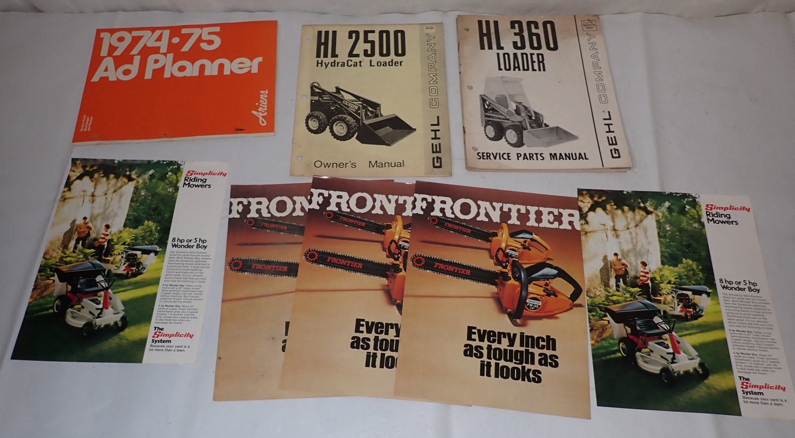 Gehl Hydracat Manuals Frontier Chainsaw Brochures: Shipping available