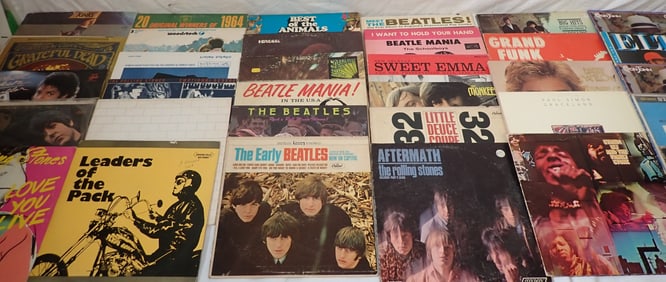 Rock Records incl Beatles Rolling Stones Hendrix