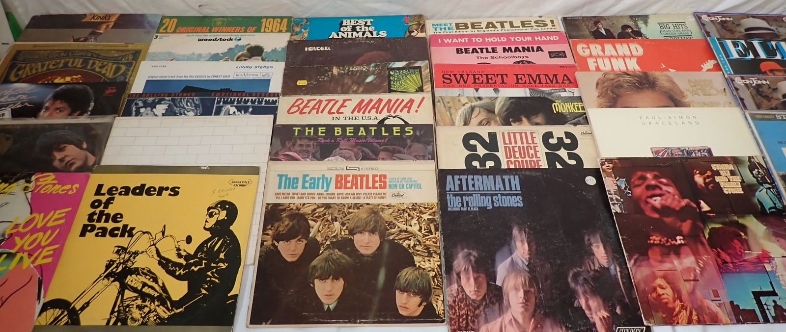 Rock Records incl Beatles Rolling Stones Hendrix (1 of 7)
