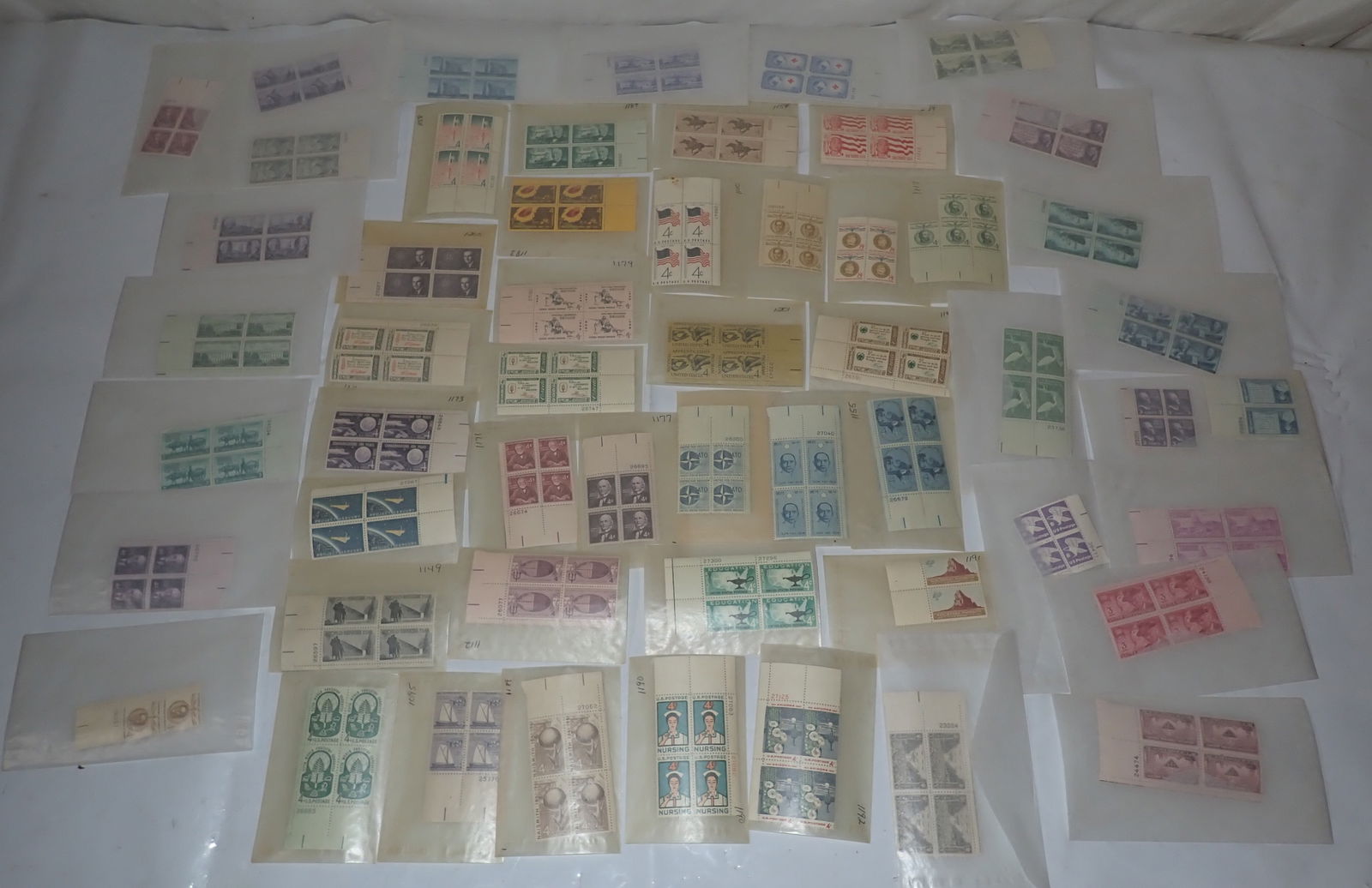 3 & 4 Cent Postage Stamp Blocks (1 of 12)