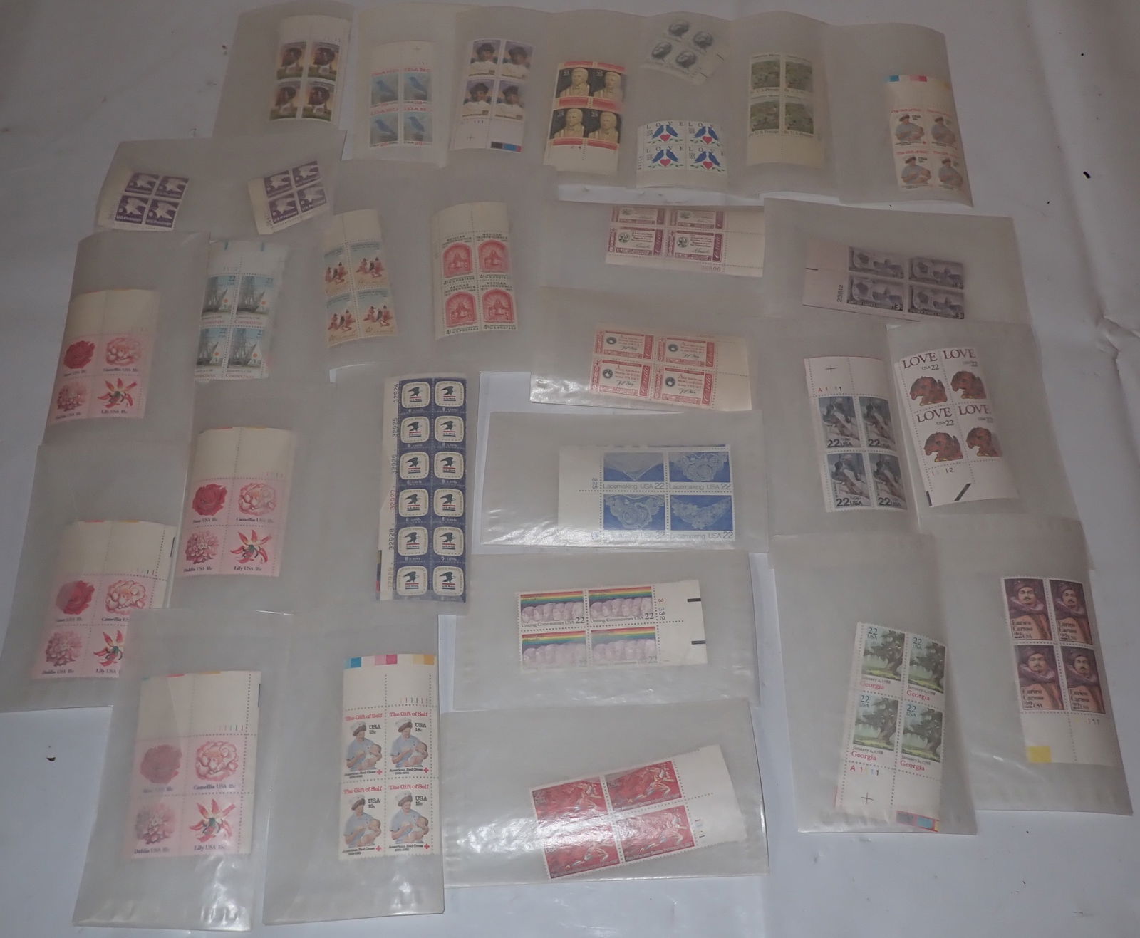 3 4 5 6 8 18 22 25 Cent Stamp Blocks (1 of 8)