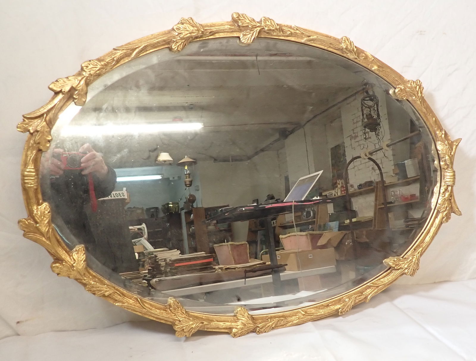 Gold Gilt Leaf Pattern Wall Mirror (1 of 3)