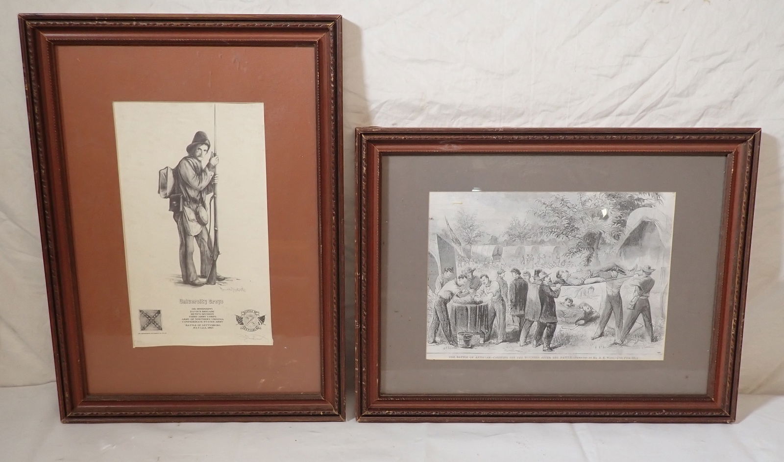 2 Civil War Prints incl Signed University Greys (1 of 4)