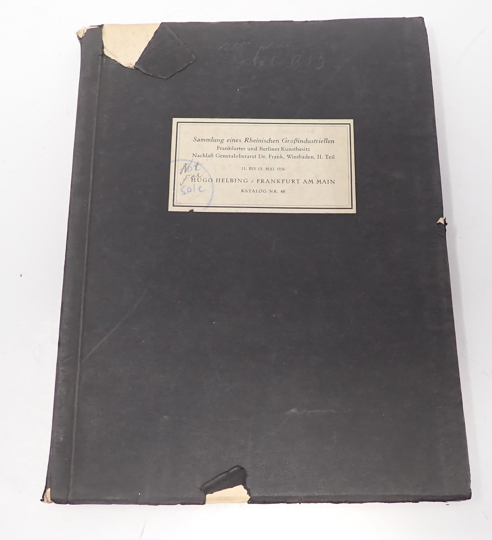 Collection of Major Rhineland Industrialist Art Collection Catalog: 1936 Frankfurt and Berlin Art Collection German Catalog / Book - Hugo Helbing . Shipping available