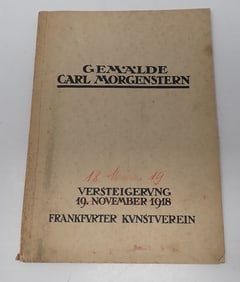Paintings Carl Morgenstern Frankfurt Art Society Booklet