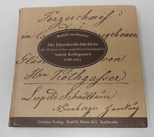 Inscription Book of Viennese Glass & Porcelain Painters Signed