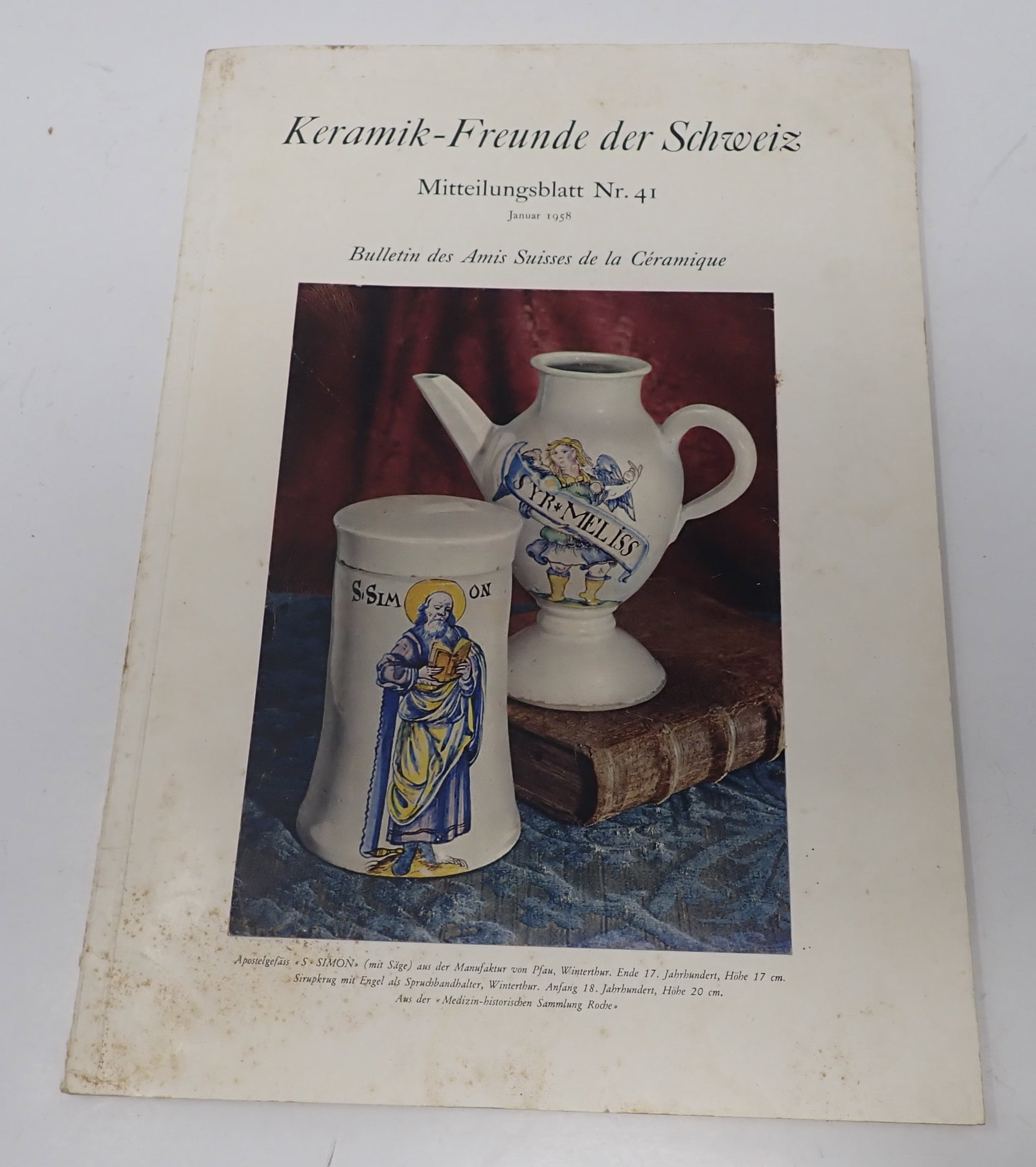 1958 Ceramic Friends of Switzerland German Catalog: German Catalog - Shipping available