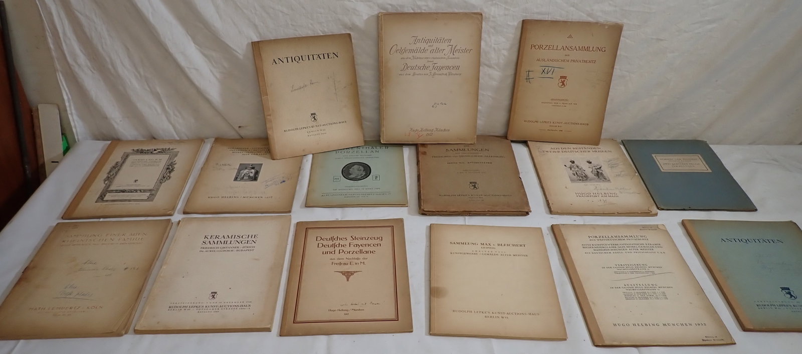 German Auction Catalogs incl Chinese Porcelain Antiques: 1912 - 1967 , Shipping available
