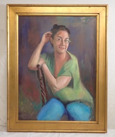 John Reilly Oil on Board Portrait Painting