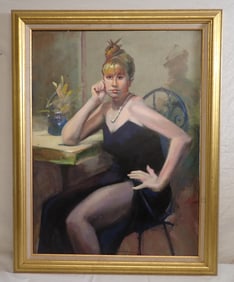 John Reilly Oil on Board Portrait Painting