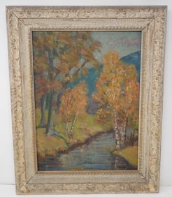Oil on Board Landscape Painting