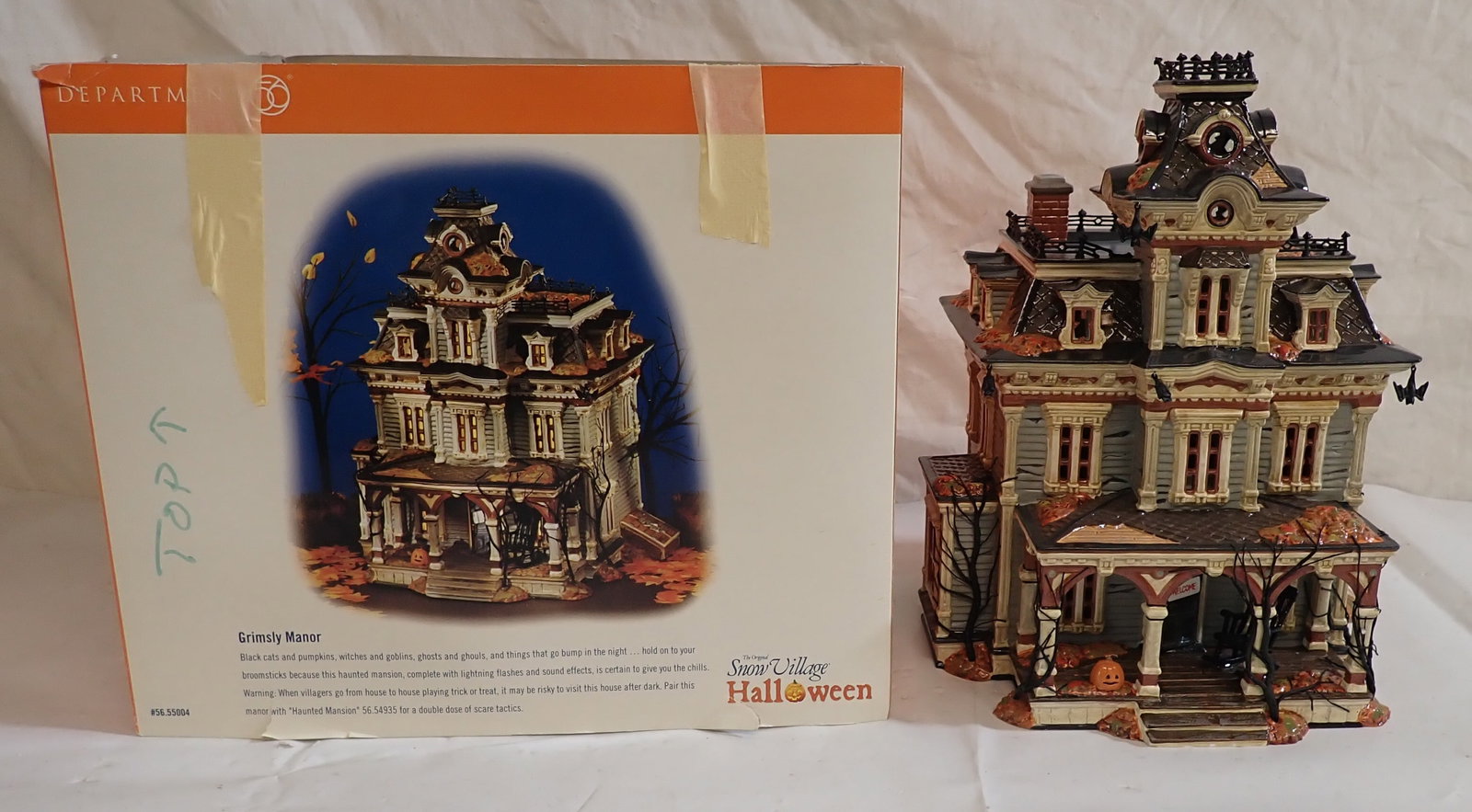 Snow Village Grimsly Manor Halloween House: Shipping available