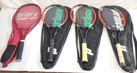 4 Prince Tennis Racquets