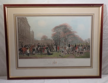The Meet At Badminton Engraving