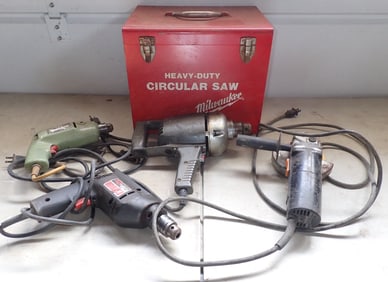 Drills Grinder & Milwaukee Circular Saw Box