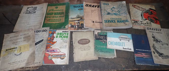 Manuals incl Studebaker & Gravely