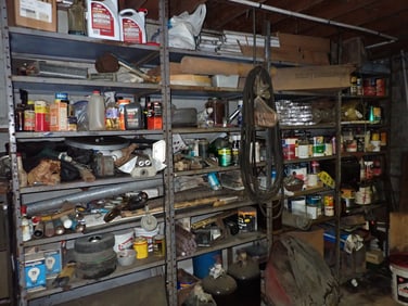 Shelving Unit & Contents