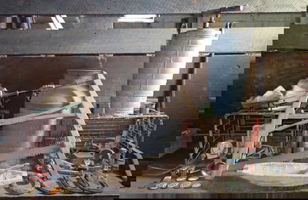 Milk Can Wire Crates Clamming License & Misc