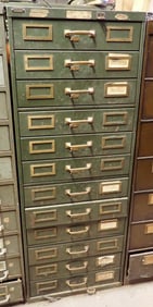 12 Drawer Parts Cabinet w/ Nuts Bolts Misc Hardware