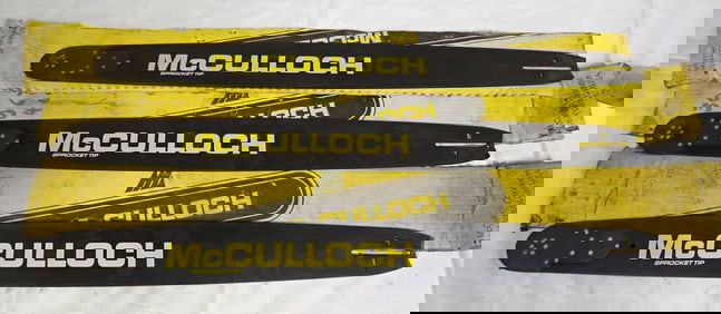 3 McCulloch Chainsaw Guide Bars