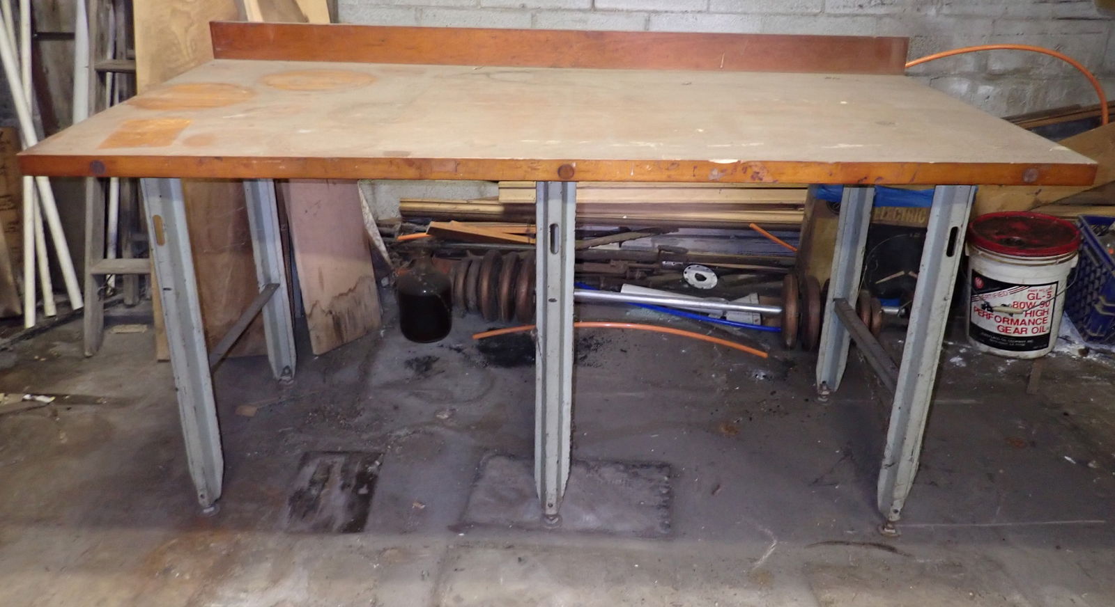 Industrial Workbench w/ Butcher Block Top (1 of 3)