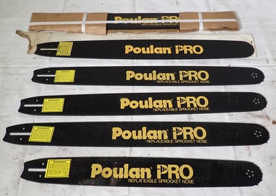 7 Poulan Pro Chainsaw Guide Bars NOS
