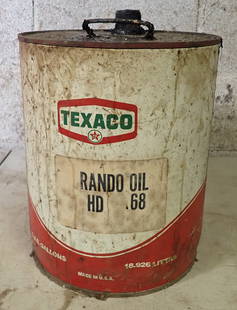 Texaco Oil Can: This is filled ! NO IN HOUSE SHIPPING !