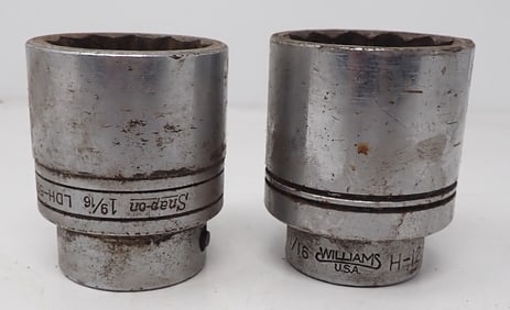 Snap On 1 9/16" Williams 1 11/16" 3/4" Drive Sockets