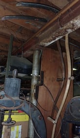 2 Scythes & 2 Wood Clamps