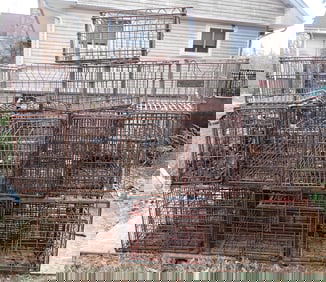 (50) 1960's 70's Wire Milk Crates