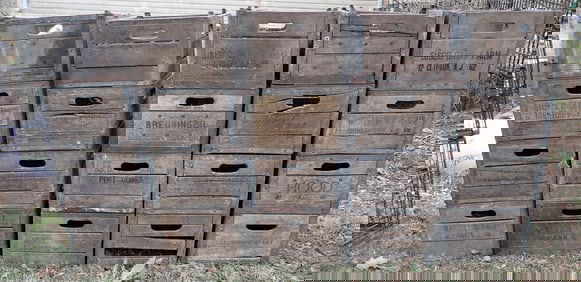 (20) Wooden Milk Crates in Port Murray