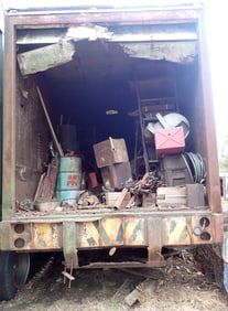 40' Trailer with Scrap Iron & Misc