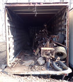 35' Trailer w/ Electric Motors Radiators & Misc Scrap