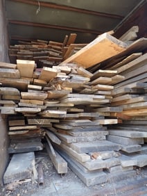 Trailer Contents of Lumber incl White Oak