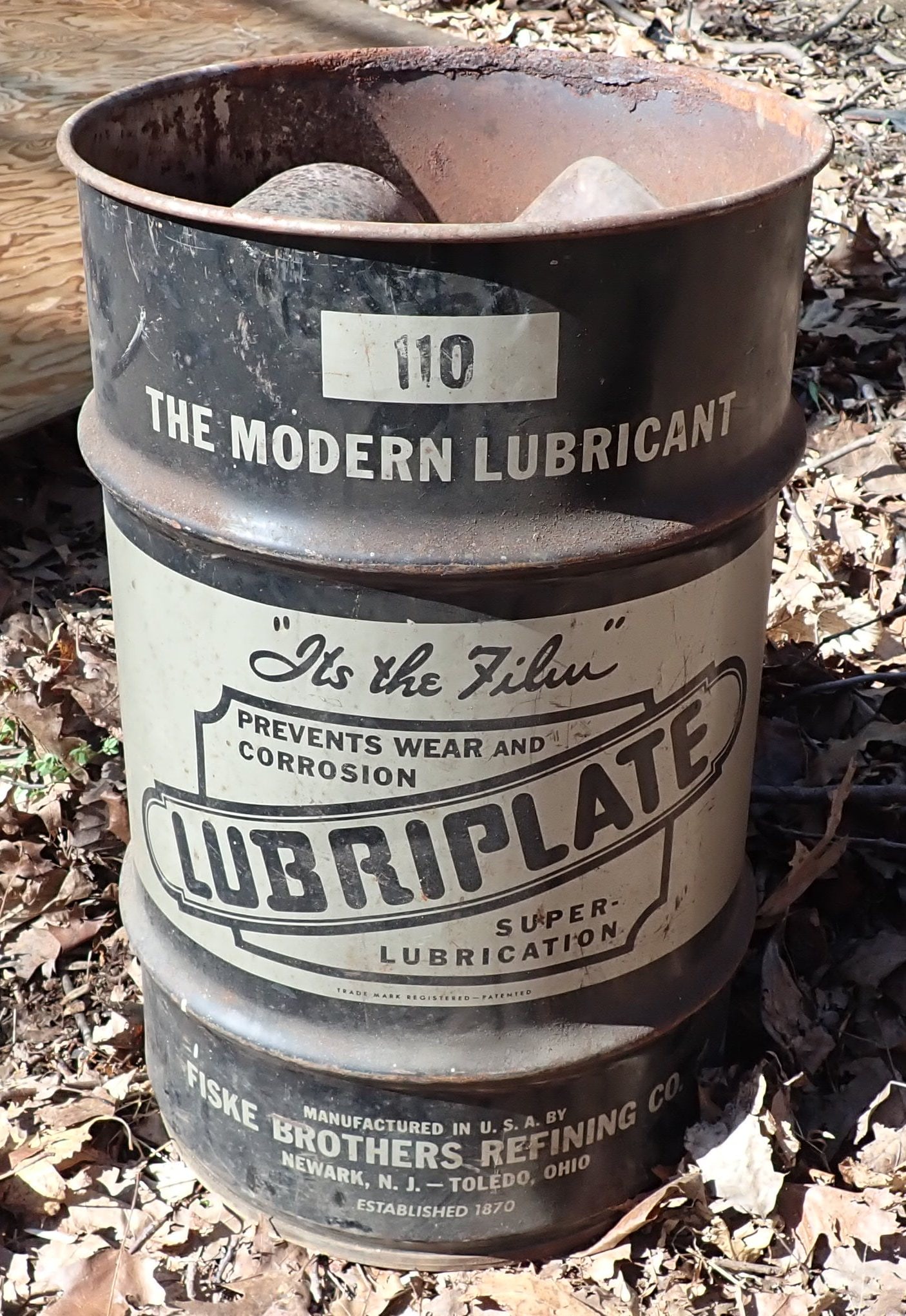Lubriplate Drum & Jars: Apprx 14 1/2" in diameter and 24" tall. NO in house shipping !