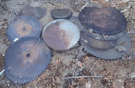Pile of Sawmill Saw Blades