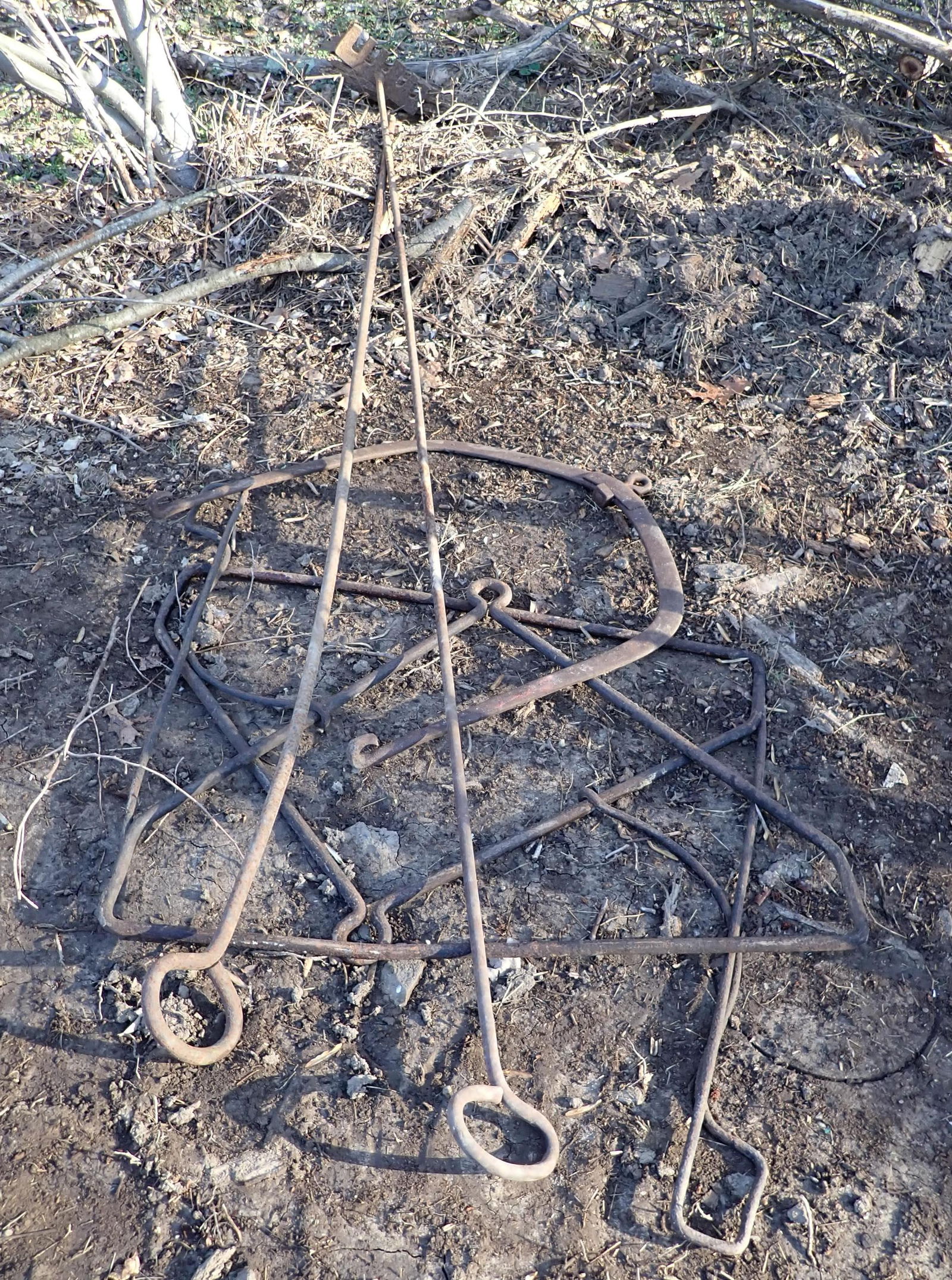 Kettle Hanger Fireplace Poker & Scraper & Accessories (1 of 3)