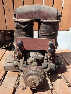 Antique Electric Motor: Approx 5 1/2" x 10 1/2" (Not including length of board it is on ) x 8" tall. Shipping available ($25 handling charge, plus poostage)