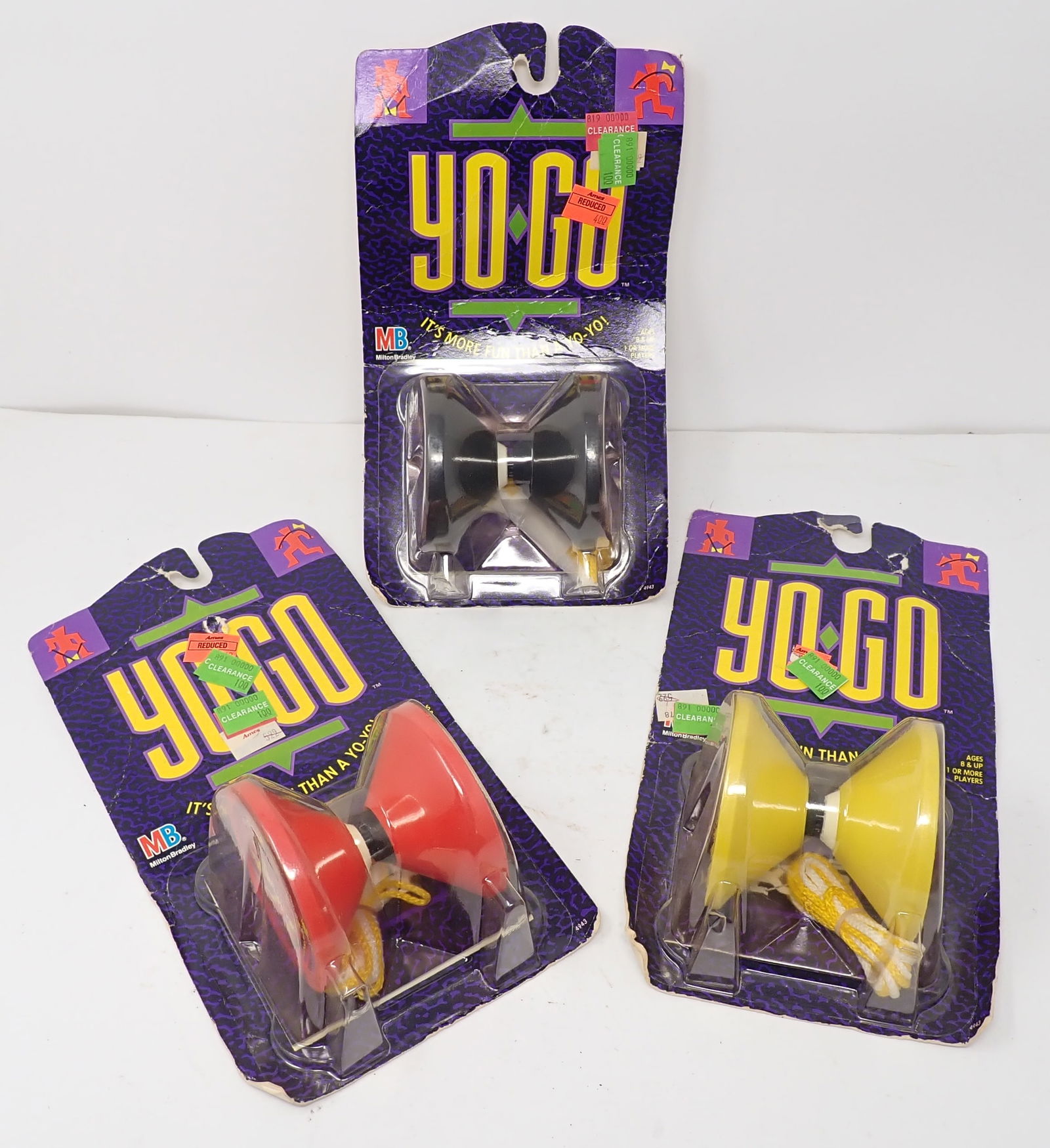 (3) 1988 Milton Bradley Yo Go's: Shipping available