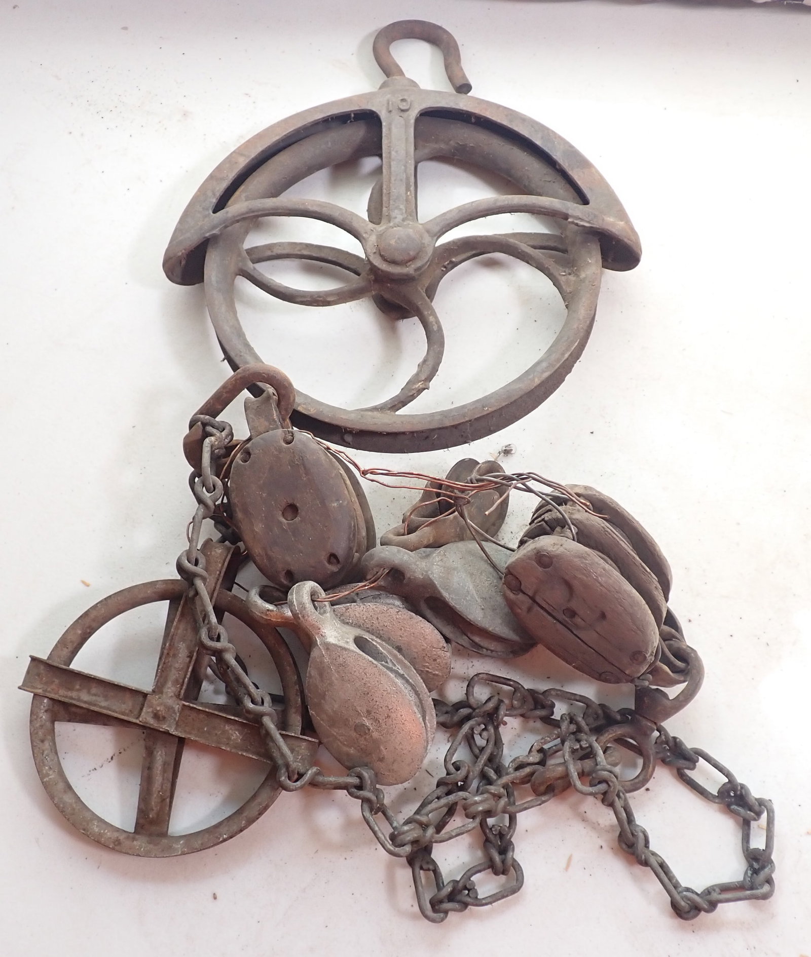 Iron & Wooden Pulleys: Shipping available