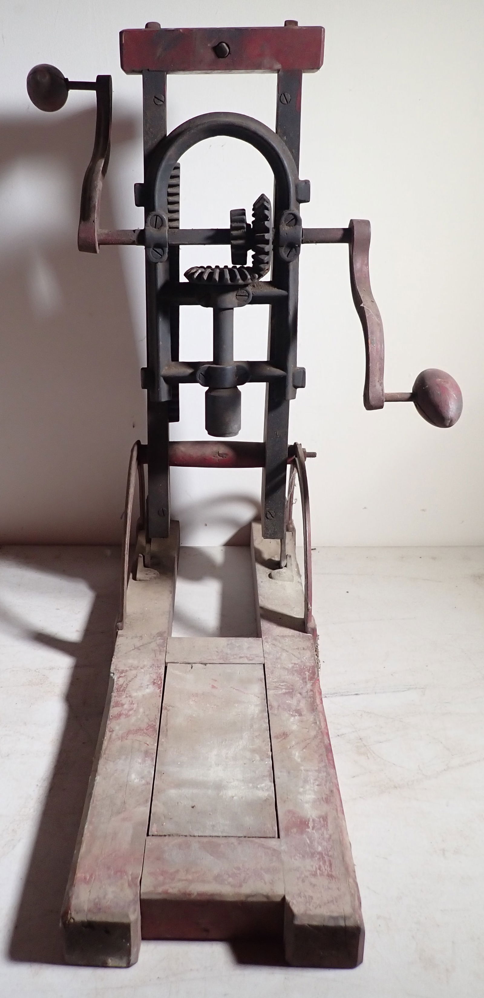 Upright Boring Machine Beam Drill in Red Paint (1 of 5)