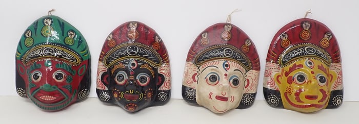 Paper Mache Face Masks