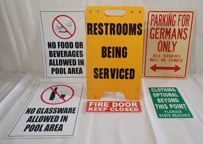 Plastic Signs incl Clothing Optional