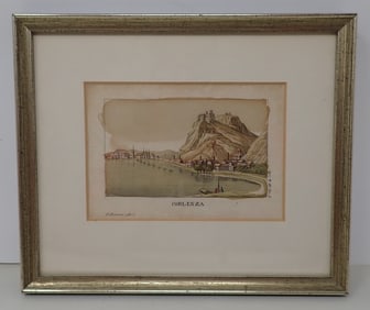 G. Grossoni Hand Colored Coblenza Lithograph