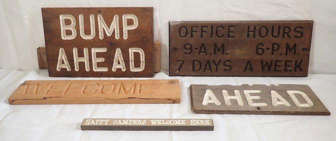 Goodland Nudist Park Wooden Signs